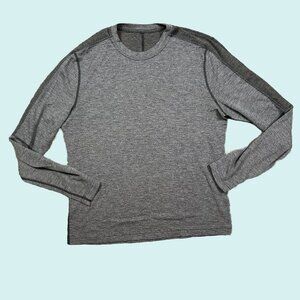 Lululemon Mens Midweight Long Sleeve Grey Sweatshirt Baselayer Size Medium